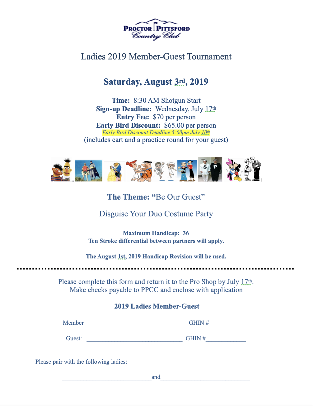 2019-Ladies Member-Guest Tournament-Applications Now Available