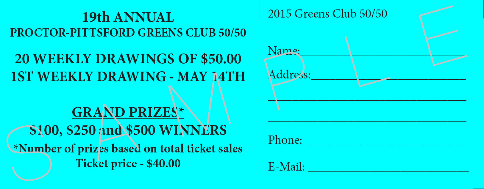 2015 Greens Club Ticket Sample