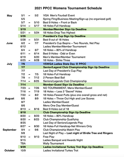 2021 Women's Tournament Schedule-Updated-4/17/21